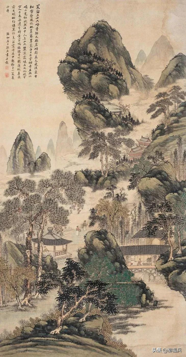 三十幅名家山水中堂，太養眼了