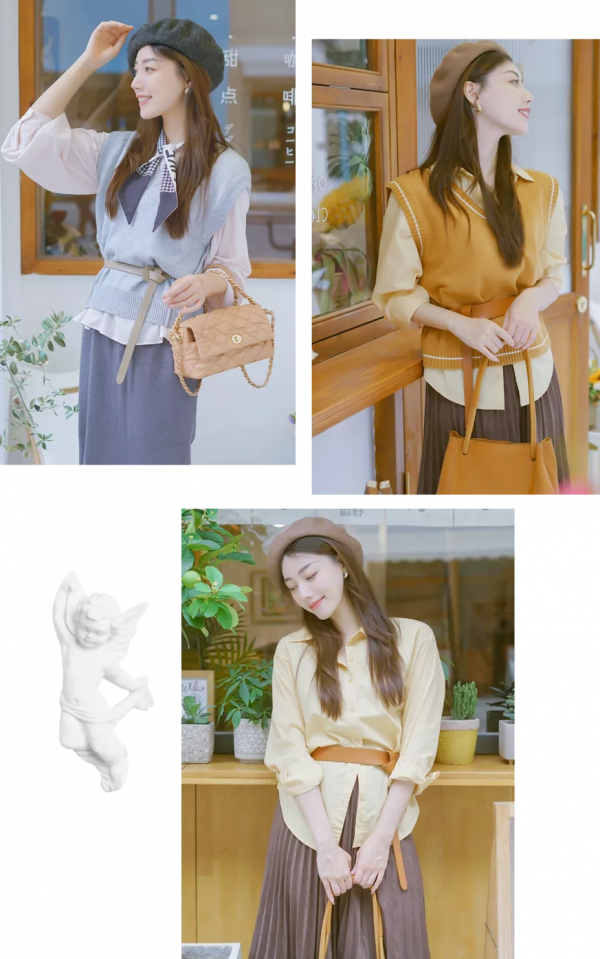 奶奶衫+連衣裙、西裝+闊腿褲，今秋王炸組合，顯高顯瘦炸了