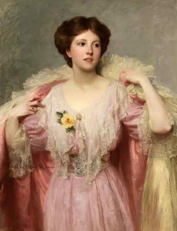 80張古典人物油畫（女孩），華麗與優雅美的結合