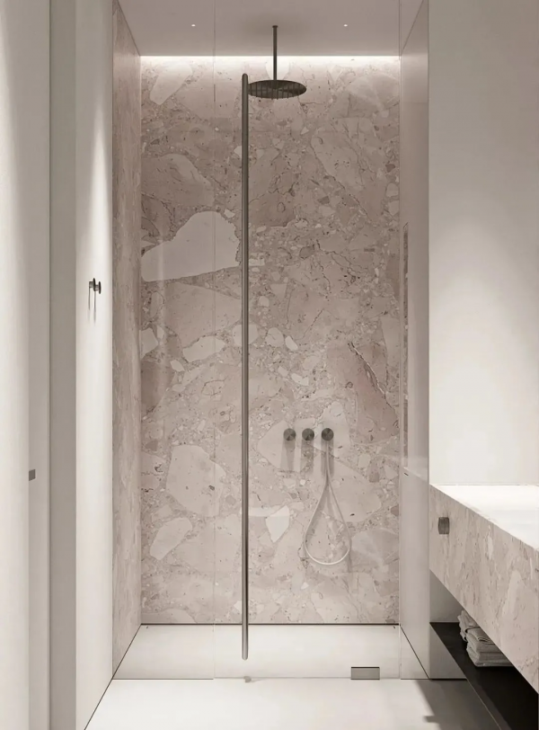 大理石衛生間設計，簡約輕奢