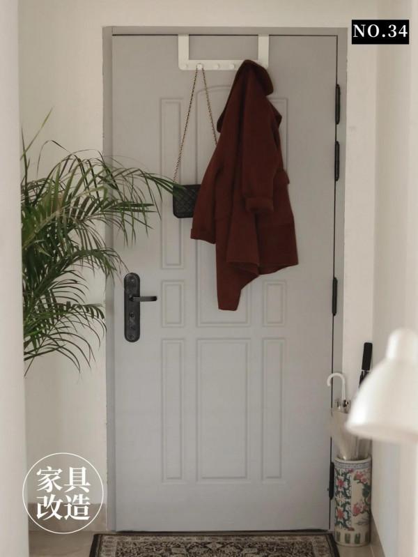 入戶門改色｜豬肝色木門秒變清新ins風