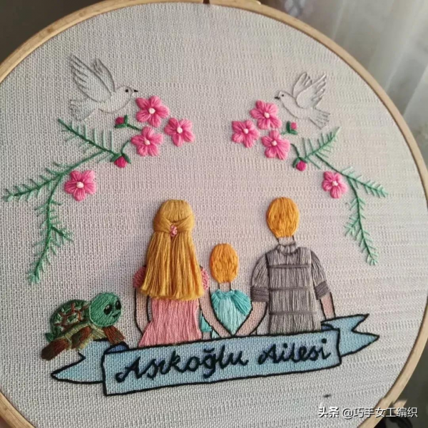 像真發一樣可以編的髮型都能繡出來，如此立體的繡法怎麼能錯過