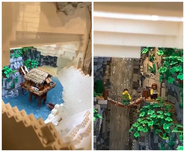 大戶人家的樂高電視牆,每個格子都是微縮景觀,網友:這也太酷了 大戶人家的樂高電視牆,每個格子都是微縮景觀,網友:這也太酷了