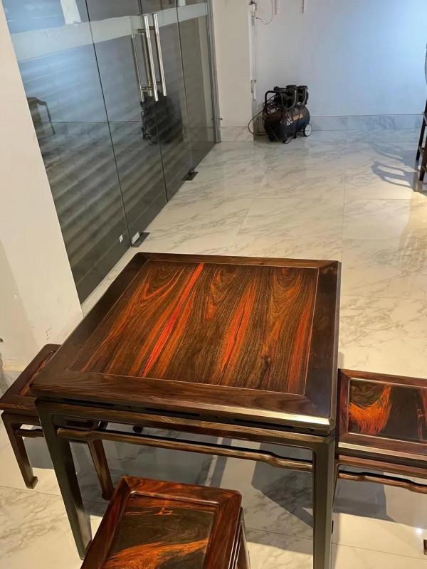 大紅酸枝八角休閒桌