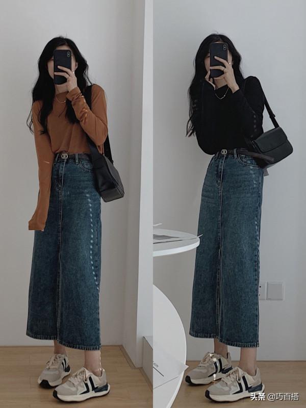 牛仔半身裙yyds！腿型不優秀、穿衣臃腫無形的，可以碼住它了