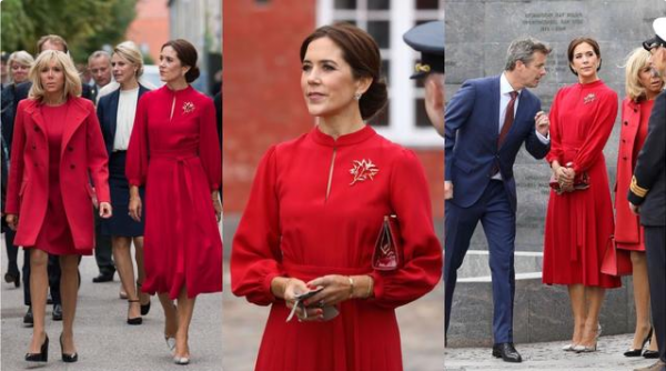 丹麥王室一家六口上電視，王儲妃紅裙驚豔，約瑟芬公主波點裙甜美