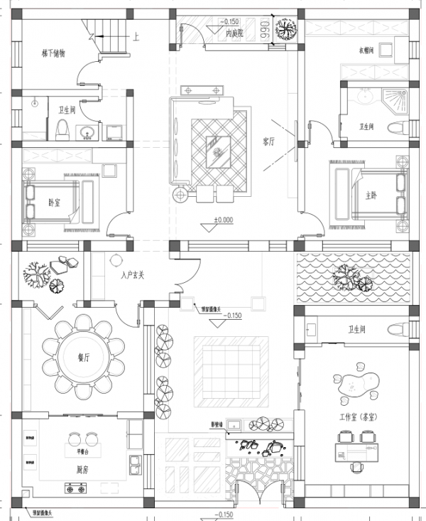 5室2廳3衛1廚1工作室（茶室）1書房2衣帽1花房1露臺雙層歐式別墅