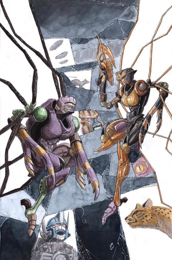 變形金剛BW超能勇士水彩風格插畫，大家喜歡原始獸還是巨無霸呢？