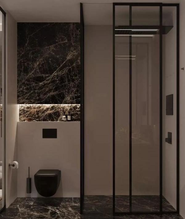 大理石衛生間設計，簡約輕奢