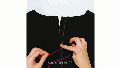 衣服拉鍊壞了別擔心，一根吸管就修復，太省事啦