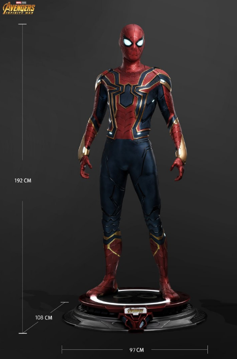 Queen Studios鋼鐵蜘蛛俠1/1全身雕像 售價45800元