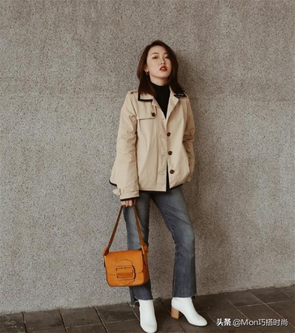 秋天別隻會穿馬丁靴，今年流行“裸靴”，配風衣連氣質都變高階了