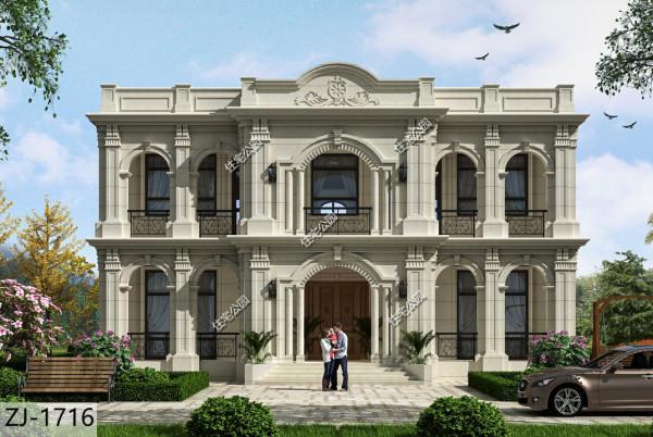 14×15米二層法式別墅，高規格主搭配寬敞堂屋，這才是講究住宅