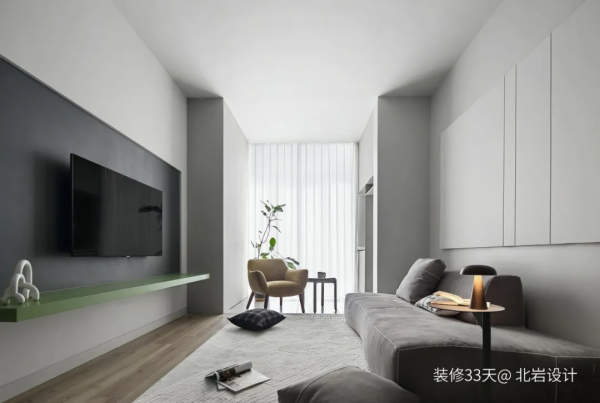 80平現代簡約清新剛需兩居