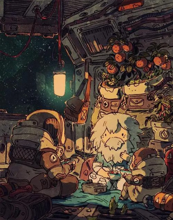 科幻插畫：宛若宮崎駿作品的激萌畫面