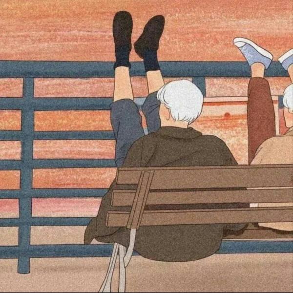 插畫風漫畫風情侶頭像 | 遇見即是上上籤