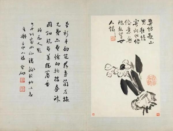 張大千珍賞的水墨花卉冊,令人玩味無盡 張大千珍賞的水墨花卉冊,令人玩味無盡