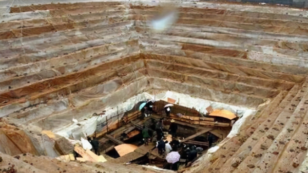 河南郭莊村發現楚國流沙墓，防盜措施很是高明，主人身份至今成謎