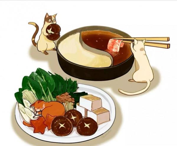 插畫｜藏在美食裡的萌寵，太可愛了