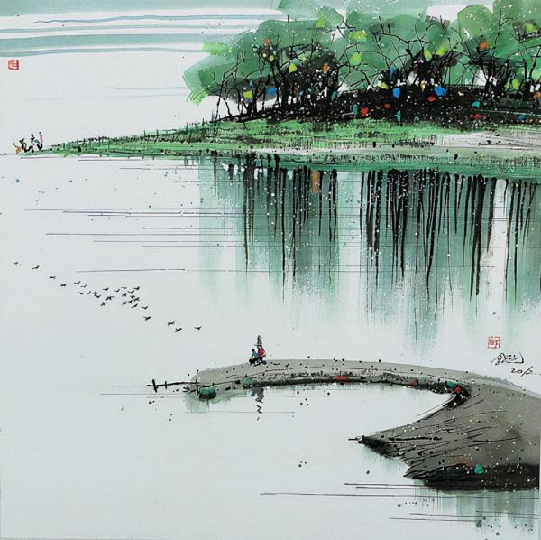 汪鈺元的彩墨畫,唯美詩意 汪鈺元的彩墨畫,唯美詩意