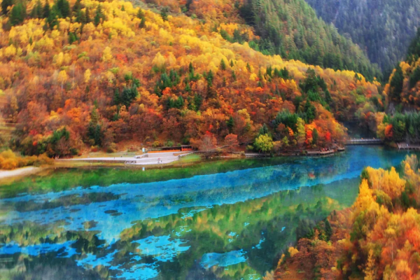 秋天的九寨溝，美成了童話仙境