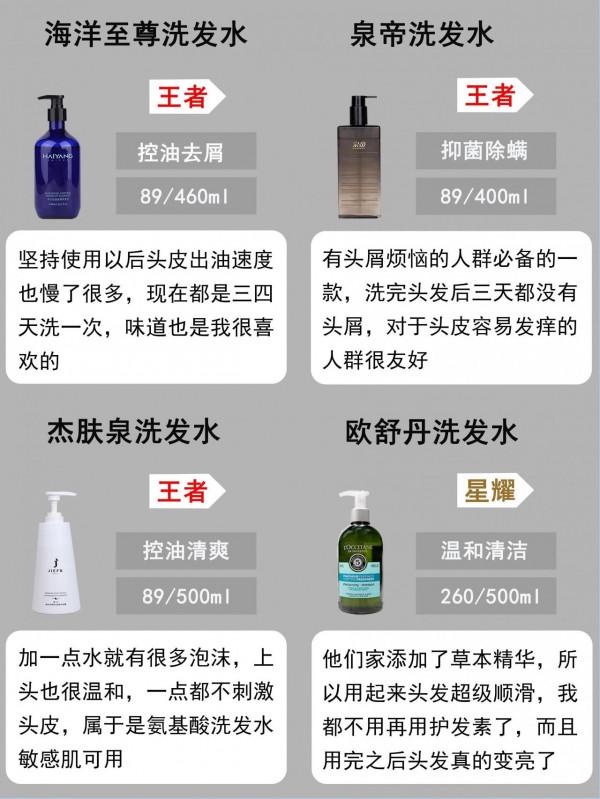 你的洗髮水是什麼段位？