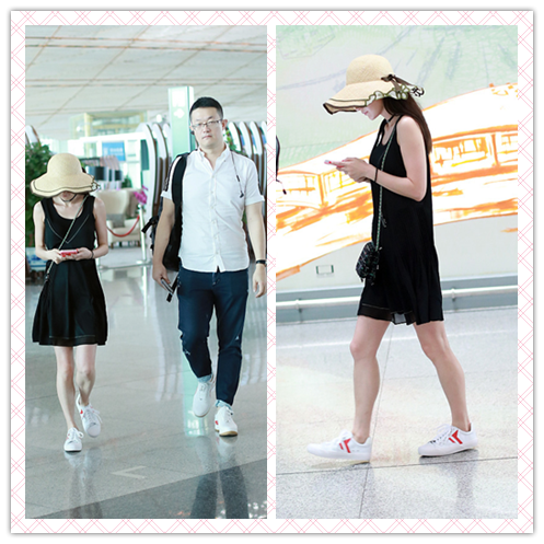 姚笛真是嫁對人了，和老公出門，不僅穿的樸素還不化妝