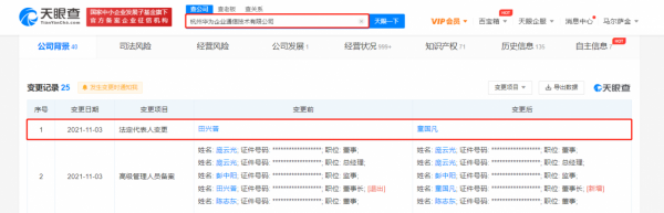 華為兩家子公司法定代表人變更,童國凡接替田興普 華為兩家子公司法定代表人變更,童國凡接替田興普