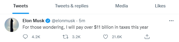 馬斯克：今年將支付超110億美元的稅金