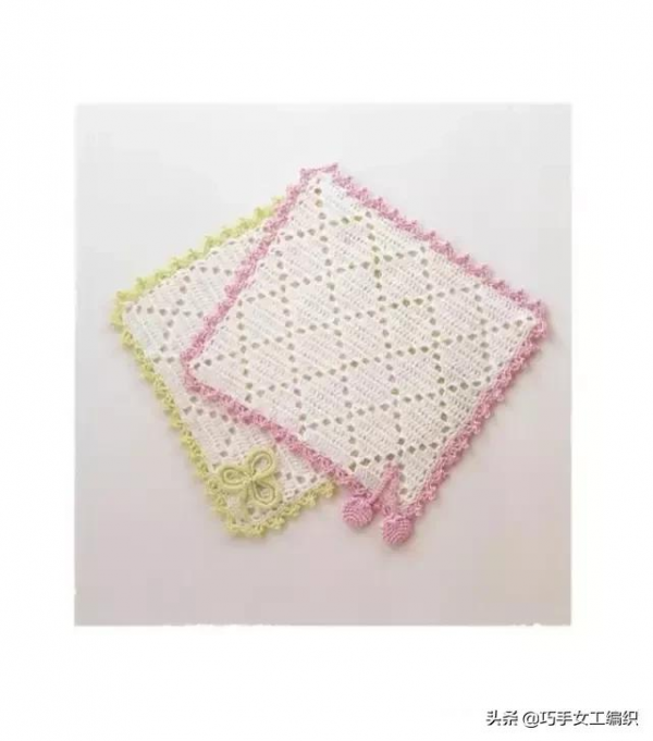 杯墊餐墊居然這麼美，幾團零碎毛線就能鉤一堆！（附圖解）