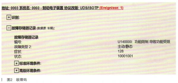 奧迪Q3L儀表ABS故障燈亮故障檢修