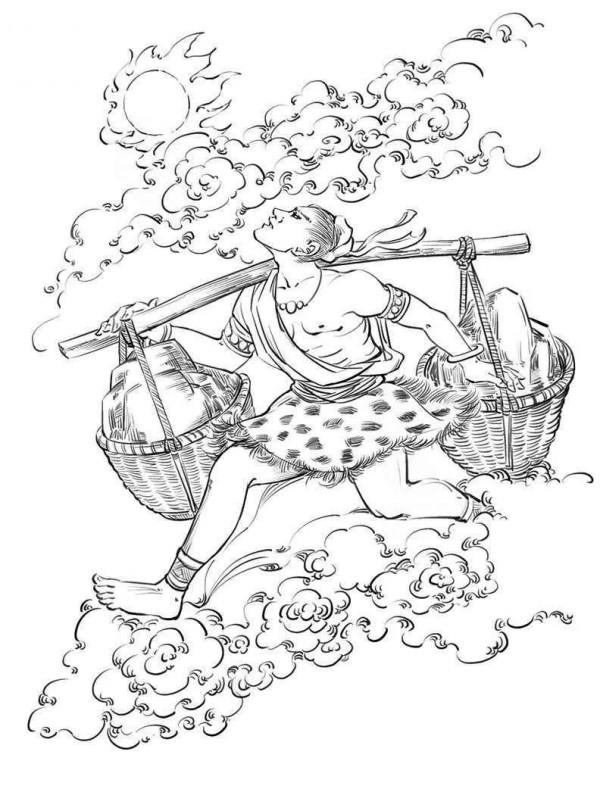 各族民間故事·漢族：二郎神擔山攆太陽