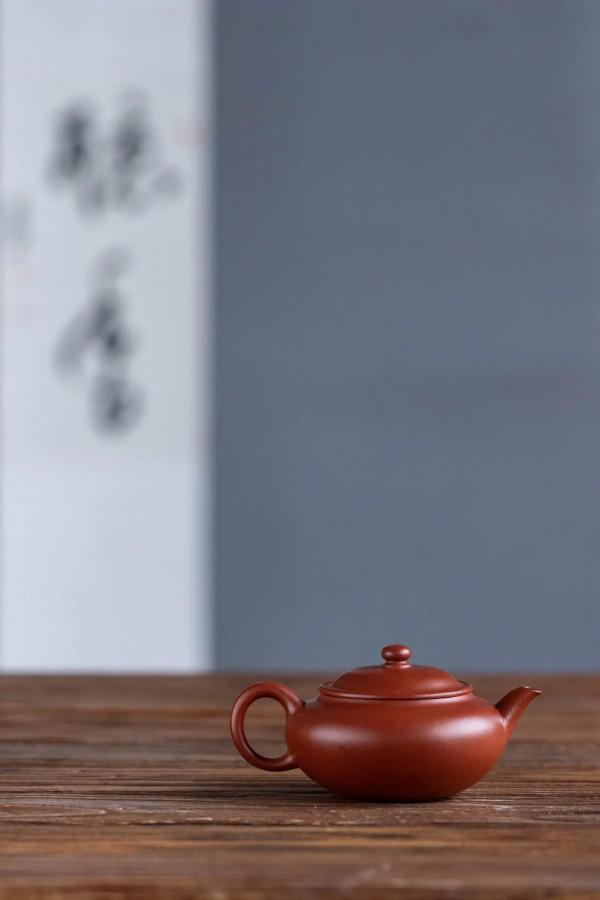 「緣聚」壺朱泥