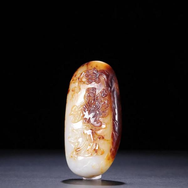 舊藏「和田玉籽料 祥龍 原石雕」 舊藏「和田玉籽料 祥龍 原石雕」