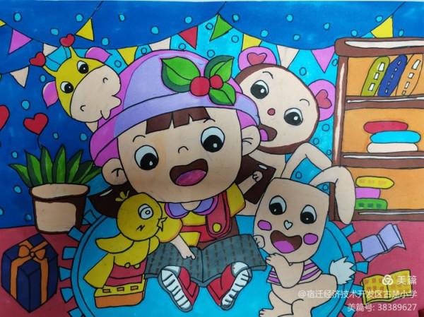 小手拉大手，全家愛閱讀—古楚小學舉辦繪畫、手抄報作品展示活動