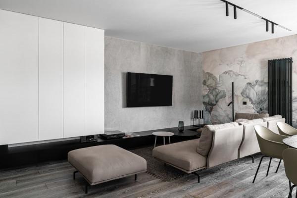 這位男業主的小公寓，裝修簡約大方，一進門就被吸引住了