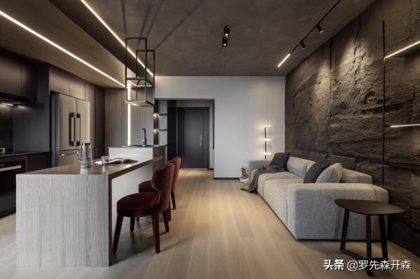 89㎡暗色主義裡隱藏的結構和意義；給空間一絲沉穩的氣息