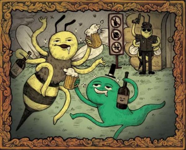 蜜蜂喝醉了 蜜蜂喝醉了