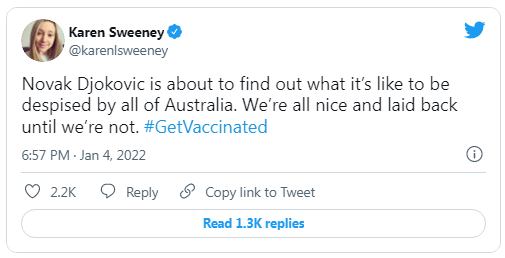 德約科維奇不打疫苗參加澳網引發眾怒:衛冕冠軍有特權? 德約科維奇不打疫苗參加澳網引發眾怒:衛冕冠軍有特權?