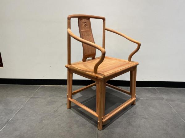 緬甸花梨高扶手南官帽椅三件套