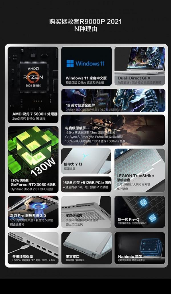 聯想拯救者R9000P高效能遊戲本 京東預售8199元