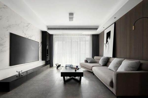 黃石裝修 &vert; 四居室現代簡約風，黑白灰營造出時尚高階的質感