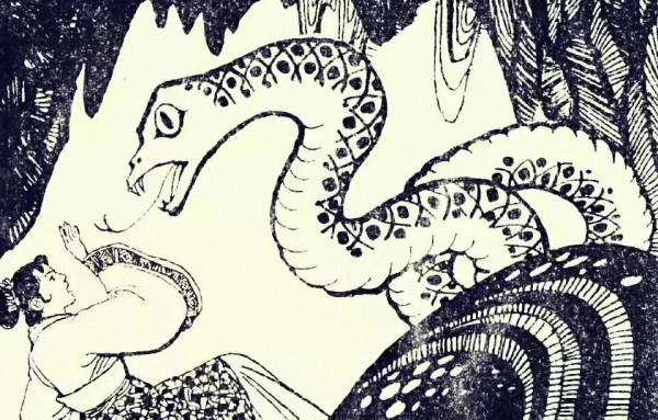 民間故事：員外蓋房，夜裡夢見金蛇入屋，道長說別蓋，下面有蛇墓