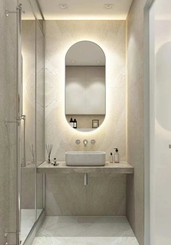 大理石衛生間設計，簡約輕奢