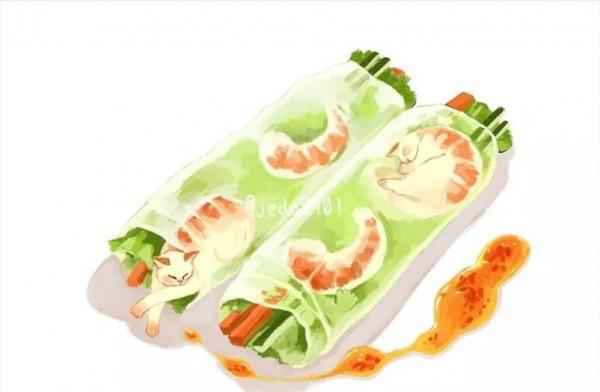 插畫｜藏在美食裡的萌寵，太可愛了