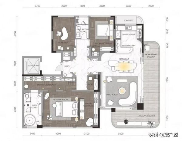 209平米真正端景邊廳大平層,主臥配置超大雙衣帽間!陽臺亮眼了 209平米真正端景邊廳大平層,主臥配置超大雙衣帽間!陽臺亮眼了