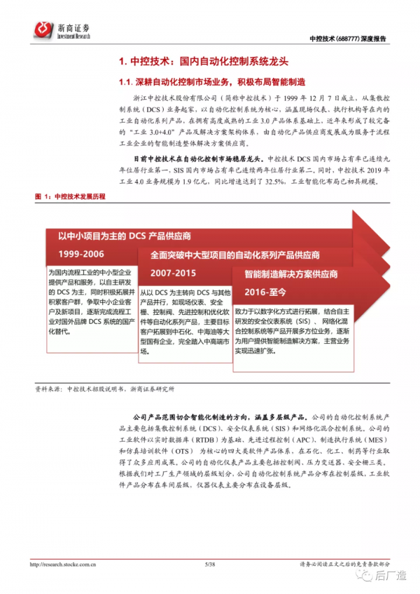 中控技術公司深度分析報告：智慧製造大勢所趨，工控龍頭借力騰飛