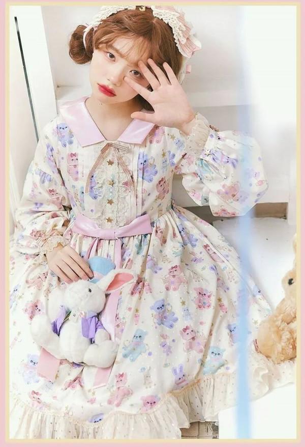 |星軌布偶長袖OP Lolita| 溫柔可愛