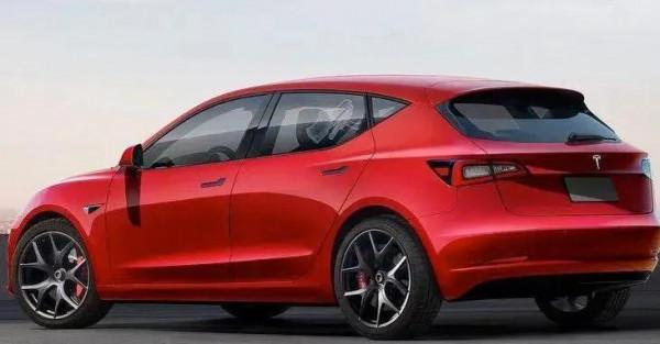 特斯拉model3小兄弟model2照片曝光，採用兩廂掀背設計