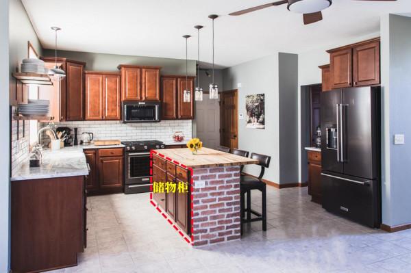 我也想試試！在廚房用紅磚砌個島臺，結結實實又耐用，成本也低